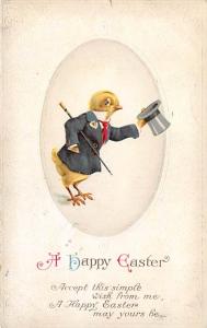 Ellen H Clapsaddle, Easter Greetings Holiday Postal Used Unknown yellowing fr...