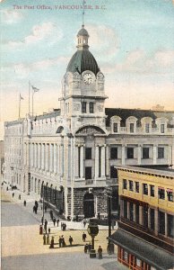 Post Office Vancouver British Columbia Canada 1910c postcard