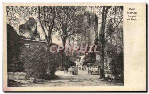 Old Postcard Bad Nassau burghol Mit Turm