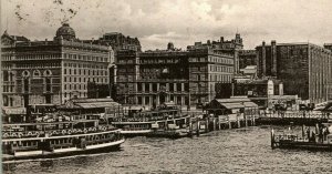 Vtg Postcard 1909 Circular Quay, Sydney Australia 