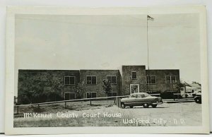 Watford City North Dakota McKenzie County Court House RPPC PhotobPostcard J4