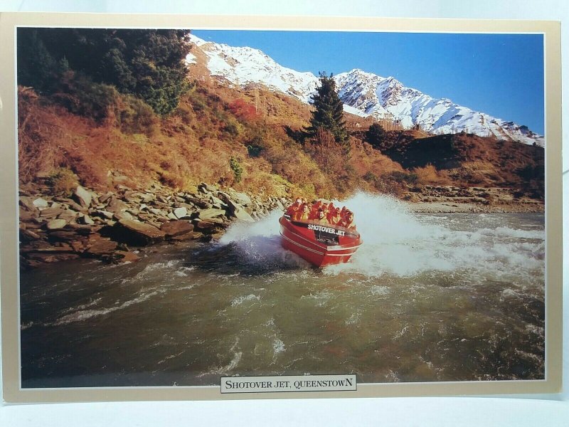 Shotover River Jet Boat Queenstown New Zealand Large New Jumbo Postcard