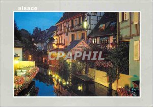 Modern Postcard Colmar Little Venice at night