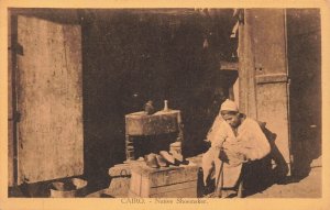 CAIRO EGYPT ~NATIVE SHOEMAKER~ M CASTRO PHOTO POSTCARD