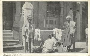 india, BOMBAY, Group of Native Beggars (1945) U.S. Army Postal Service