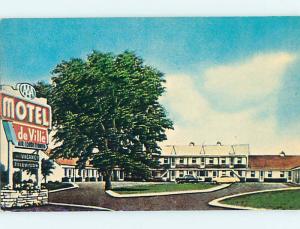 Unused Pre-1980 OLD CARS & DE VILLE MOTEL New Castle Delaware DE u0174