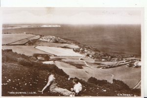 Isle of Wight Postcard - The Downs - Real Photograph - Ref 15329A