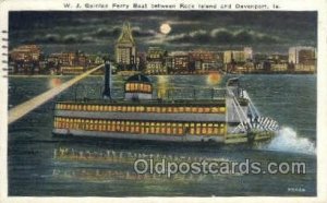 WJ Quinian Ferry, Rock Island & Davenport, Iowa Ferry Boat, Ferries, Ship 194...