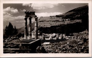 Greece Delphi Tholos of Athena Pronaia Vintage RPPC C180