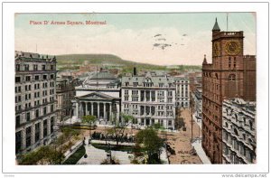 MONTREAL, Quebec, Canada, 1900-1910's; Place D'armes Square