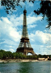 Paris, 1990, Eiffel Tower, Seine River, Ann, Vicky Postcard