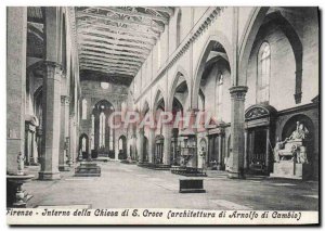 Old Postcard Firenze Interno della Chiesa di S. Croce