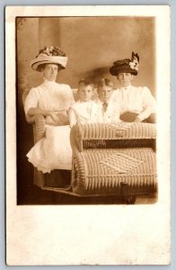 RPPC Real Photo Postcard - Wicker Rolling Chair Photo - Atlantic City, NJ