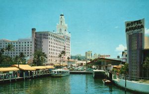 End Of Lake Pancoast Roney Plaza Motel Ankara Miami Beach Florida Postcard