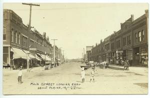 Belle Plaine IA Dirt Street Vue Store Fronts Dentist RPPC Real Photo Postcard