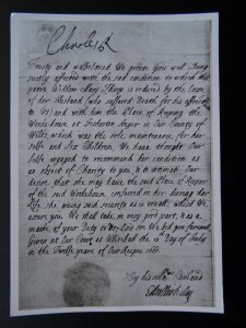 Historical Document H. Grove & J. Penruddock Death Warrant by CROMWELL 1655 RPPC