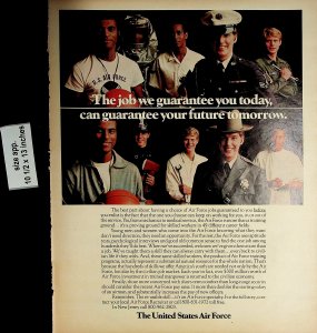 1972 US Air Force The Job we Guarantee Vintage Print Ad 5436