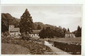 Yorkshire Postcard - Ebberston Church and Hall - Real Photograph - Ref 10877A
