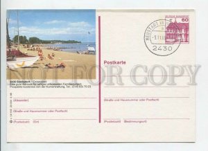 449930 GERMANY 1988 Sierksdorf beach yacht cancellation POSTAL stationery