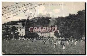 Old Postcard Uriage Les Bains View of the Great Lawn