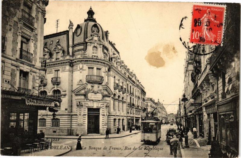 CPA ORLÉANS-La Banque de France Rue de la Republique (266071)