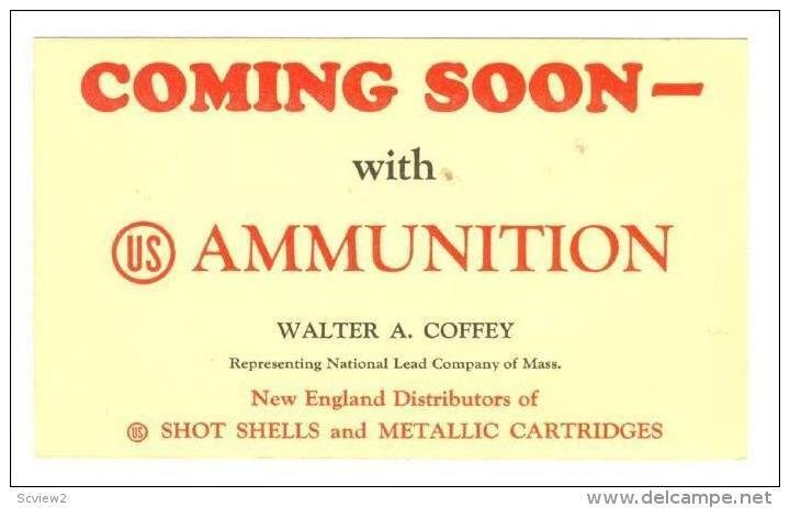 AD, US Shot Shells & Metallic Cartridges, National Lead Company Of Massachuse...