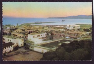 P1382 vintage unused RPPC unused tanger sunset over the roads Morocco