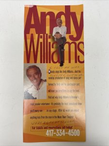 Andy Williams Moon River Theatre Program Branson, Missouri 1990s