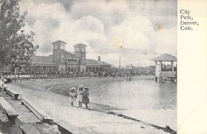 c.1906, Children in Big Hats, City Park Amusement, Denver Co. ,Old Post Card