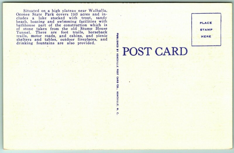 Scene at Oconee State Park Walhalla South Carolina SC UNP Linen