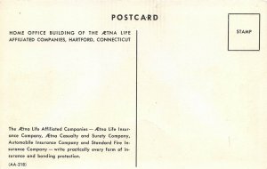 Hartford Connecticut 1950s Postcard Aetna Life Insurance Company Building