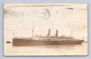 RPPC SIERRA SHIP HAWAII REAL PHOTO POSTCARD 1914