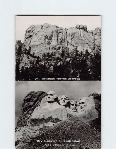 Postcard Mt. Rushmore, Black Hills, Keystone, South Dakota