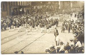 Rochester NY Store Fronts Talking Machine Co. Parade 1911 Real Photo Postcard