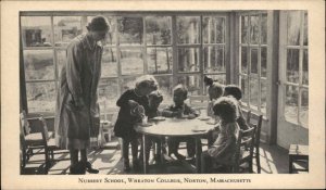 Norton Massachusetts MA Wheaton College Nursery School Vintage Postcard