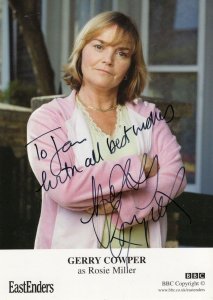 Gerry Cowper as Rosie Miller Eastenders Hand Signed Cast Card Photo