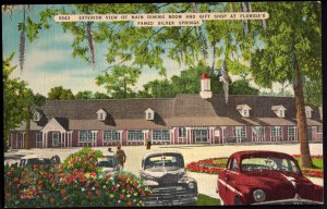 3920) Florida SILVER SPRINGS Exterior View of Main Dining Room Gift Shop - LINEN