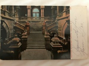 Vintage Postcard 1906 Western Staircase State Capitol Albany New York