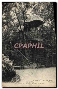 Old Postcard Le Mans Plant Garden Chalet Rustique