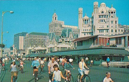 New Jersey Atlantic City Bicycling On The Boardwalk