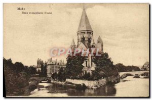 Postcard Old Religion prostestante Metz evagelische Neue Kirche