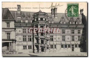 Old Postcard Chateau de Blois Court Inner Staircase Facade and Francois I.