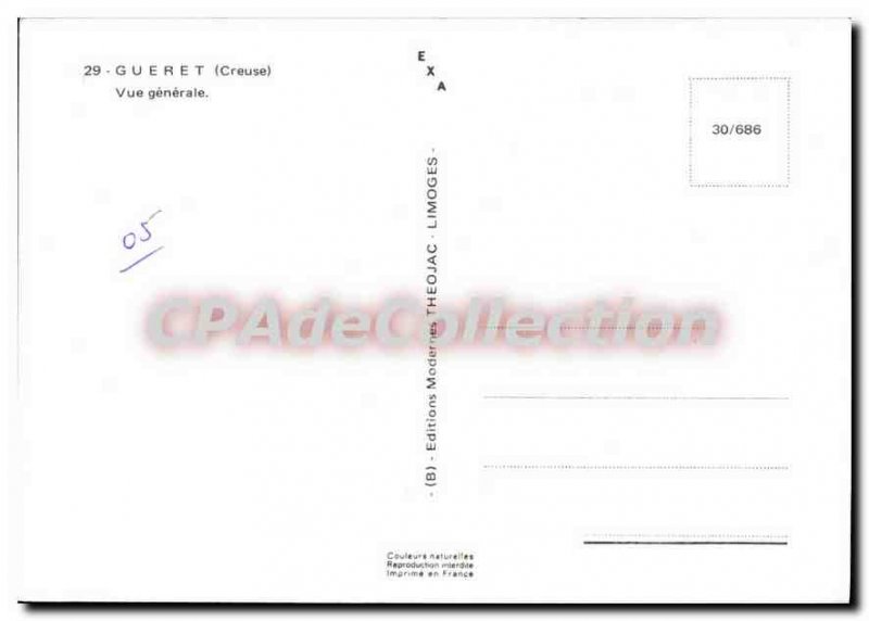 Modern Postcard Gueret Vue Generale