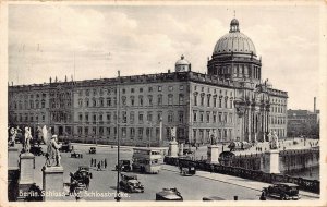 A691 Germany 1931 Berlin Schloss Castle Double Decker Tram Cars Bridge postcard