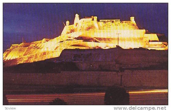 Night View, Fuerte de San Felipe, Cartagena, Colombia, 40-60s