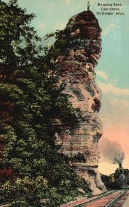 Vintage Postcard 1910's Hanging Rock Just above Mc Gregor Iowa IA