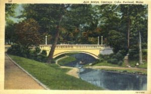 Arch Bridge, Deerings Oaks - Portland, Maine ME  