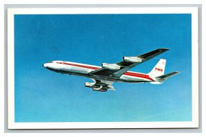 Vintage 1966 Advertising Postcard Trans World Airlines TWA Star Stream