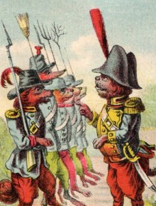 1880s Zabinski's Bee Hive Anthropomorphic Dogs Soldiers P78