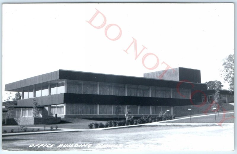 c1950s Waverly, IA RPPC Schield Mfg Co Office Modern Building Real Photo PC A110